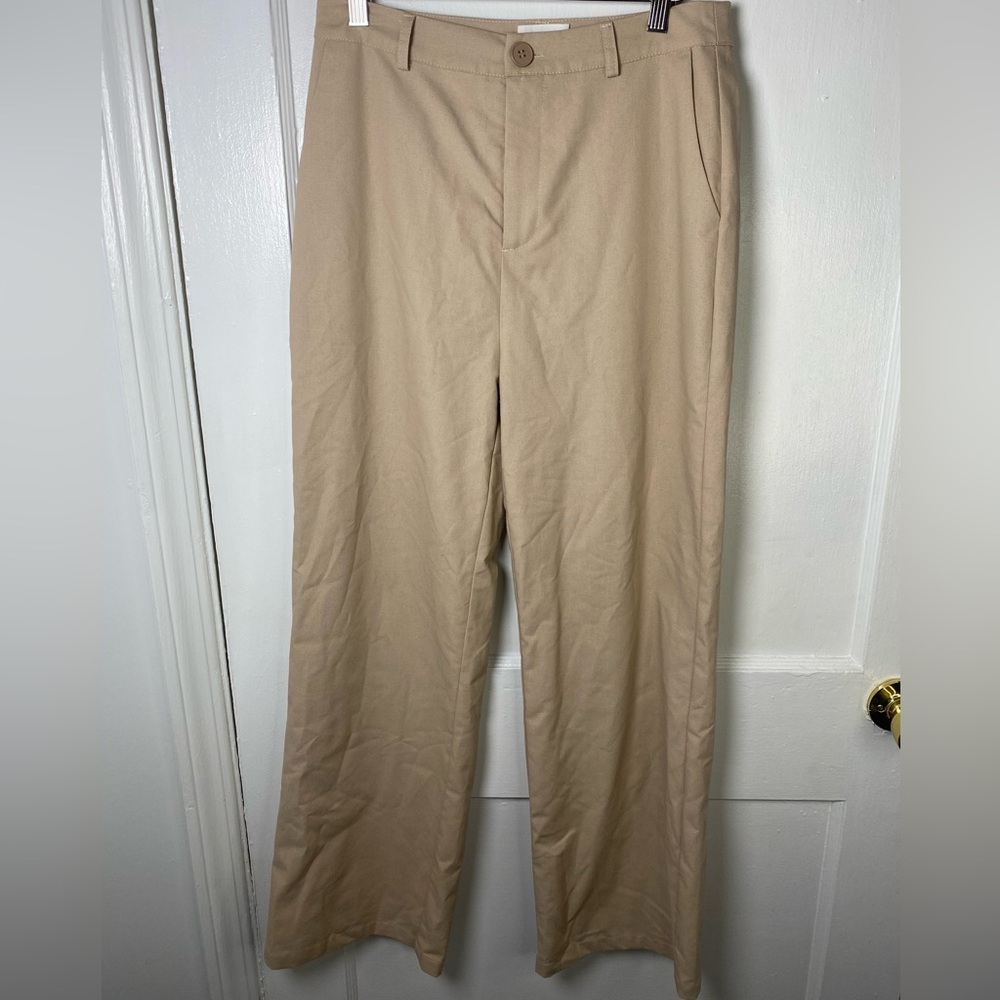 Able NWT New York Minute Straight Light Tan Linen Blend Trouser Nordstrom Pants
